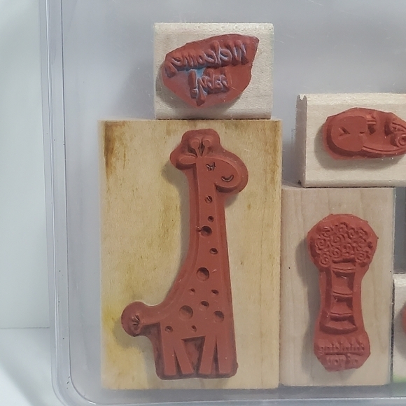 Stampin up assorted set 6 stamps animal baby floral shower card making scrapbook - Picture 4 of 6